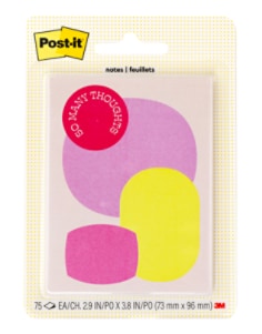 Post-it® Mini List Notes W25-34-4, Pink-Purple-Yellow, 73 mm x 96 mm, 75 Sheet