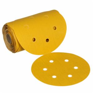 3M™ Stikit Gold Abrasive Disc Roll 61639, 500, 6 in (150 mm), Dust-Free, 100 Discs/Roll, 6 Rolls/Caseimage