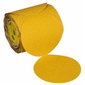 3M™ Stikit Gold Abrasive Disc Roll 09300, 40D, 5 in (125 mm), No Hole, 100 Discs/Roll 6 Rolls/Case image 3M™ Stikit Gold Abrasive Disc Roll 09300, 40D, 5 in (125 mm), No Hole, 100 Discs/Roll 6 Rolls/Caseimage