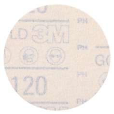 3M Hookit Gold Abrasive Disc, 09211, 120, 3 in (75 mm), No Hole