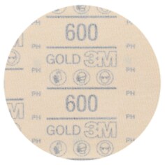 3M Hookit Gold Abrasive Disc, 09240, 600, 5 in (125 mm), No Hole