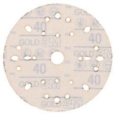 3M Hookit Gold Abrasive Disc 09280, 40D, 6 in (150 mm), Dust-Free