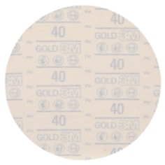 3M Hookit Gold Abrasive Disc, 09270, 40D, 8 in (203 mm), No Hole