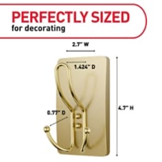 Command™ 17038BR-ES triple  hook bplus npi 2025 1 gold satinbrass image