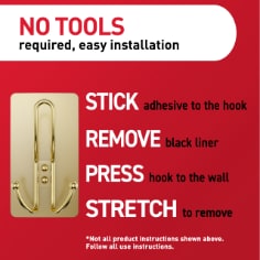 Command™ 17038BR-ES triple  hook bplus npi 2025 6 gold satinbrass image