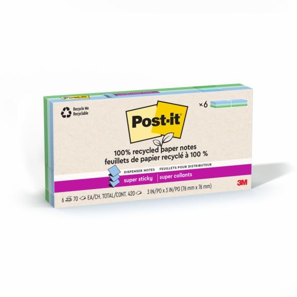 Post-it Super Sticky Recycled Pop-up Notes R330R-6SST