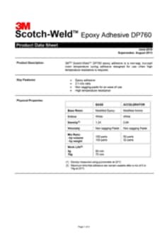 Scotch-WeldTM Epoxy Adhesive DP760 Product Data Sheet-EMEA