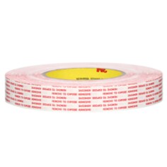 3M Double Coated Tape Extended Liner 476XL, Translucent, 1 in x 60 yd, 6 mil, 36 Roll/Case