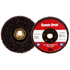 Scotch-Brite Clean and Strip XT Pro TN Quick Change Disc, XO-DN, SiC Extra Coarse, Purple, 4.5 in