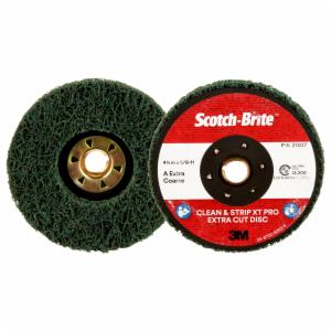 Scotch-Brite Clean and Strip XT Pro Extra Cut TN Quick Change Disc, XC-DN, A/O XCRS, Green, 4-1/2 in x 5/8 in-11, 10 ea/Case image Scotch-Brite Clean and Strip XT Pro Extra Cut TN Quick Change Disc, XC-DN, A/O XCRS, Green, 4-1/2 in x 5/8 in-11, 10 ea/Caseimage
