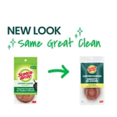 Scotch-Brite® Copper Coated Scrubbers, B+, 2 Pack - New Look