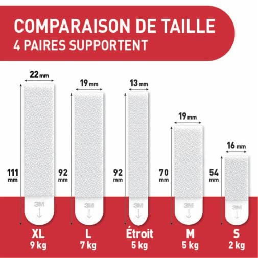 Languettes Accroches Tableaux 3M Command Lot 4 Paires - Neuf, Fixation Sans Perçage