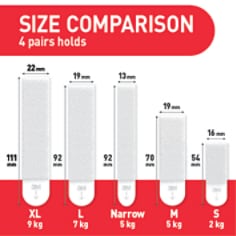 Command™ picture hanging strips white size comparison white EN