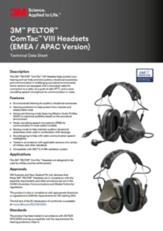 3M™ PELTOR™ ComTac™ VIII Headset MT14H418A-38 GE, 4-pin, Charcoal