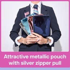 Post-it® Noted Pen Pouch NTD11-PP-1, Silver, 8.75 x 6 in (22.2 x 15.2 cm)