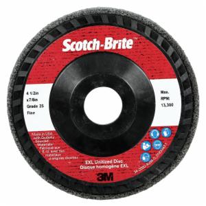 Scotch-Brite EXL Unitized Disc, XL-UD, 2S Fine, 4-1/2 in x 7/8 in, Type 27, Nylon, 5 ea/Case image Scotch-Brite EXL Unitized Disc, XL-UD, 2S Fine, 4-1/2 in x 7/8 in, Type 27, Nylon, 5 ea/Caseimage