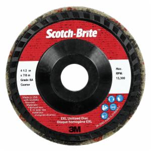 Scotch-Brite EXL Unitized Disc, XL-UD, 8A Coarse, 4-1/2 in x 7/8 in, Type 27, Nylon, 5 ea/Caseimage