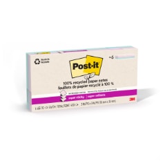 Post-it® Super Sticky Recycled Pop-up Notes R330R-6SSNRP, 3 in x 3 in (76 mm x 76 mm),