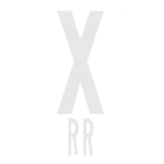 3M Stamark linered pavement marking symbols and legends, railroad crossing kit with 2 letter R's beneath an X