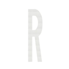 3M Stamark linered pavement marking symbols and legends, single letter R