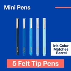 Post-it® Noted Mini Pen Set NTD11-MPEN-2, 5 Felt Tip Pens