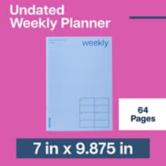 Post-it® Noted Notebook, Cornflower (Blue), 9.875 x 7in (25 x 17.7cm)