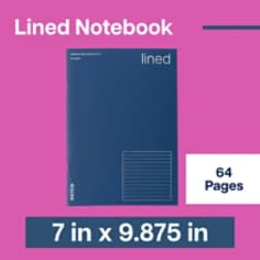 Post-it® Noted Notebook, Cobalt (Blue), 9.875 x 7in (25 x 17.7cm)