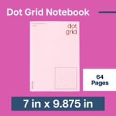 Post-it® Noted Notebook, Pink, 9.875 x 7in (25 x 17.7cm)