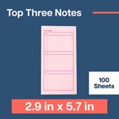 Post-it® Noted List Notes, Orange, 2.9 in x 5.7in (73.6 mm x 144.7 mm)