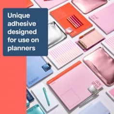 Post-it® Noted Planning Notes, White Blue, 4.9in x 7.7in (124.4mm x 195mm)