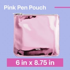 Post-it® Noted Pen Pouch, Pink, 8.75 x 6 in (22.2 x 15.2 cm)
