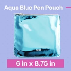 Post-it® Noted Pen Pouch, Aqua Blue, 8.75 x 6 in (22.2 x 15.2 cm)