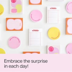 Post-it® Circle Die Cut Notes W25-CS-1, Pink-Yellow, 2.9 in x 2.9in (73mmx73mm), two pads