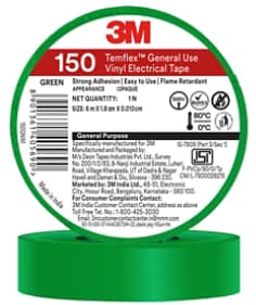 3M™ Temflex™ General Use Vinyl Electrical Tape 150, Green, JPG File