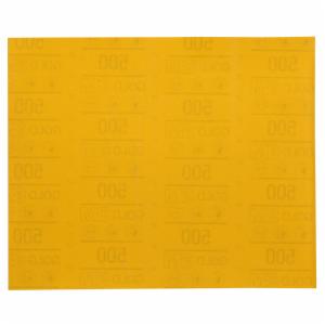 3M™ Gold Abrasive Sheet 12538, 500, 9 in x 11 in (229 mm x 280 mm), 50 Sheets/Pack, 5 Packs/Caseimage