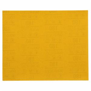 3M™ Gold Abrasive Sheet 12545, 180, 9 in x 11 in (229 mm x 280 mm), 50 Sheets/Pack, 5 Packs/Caseimage