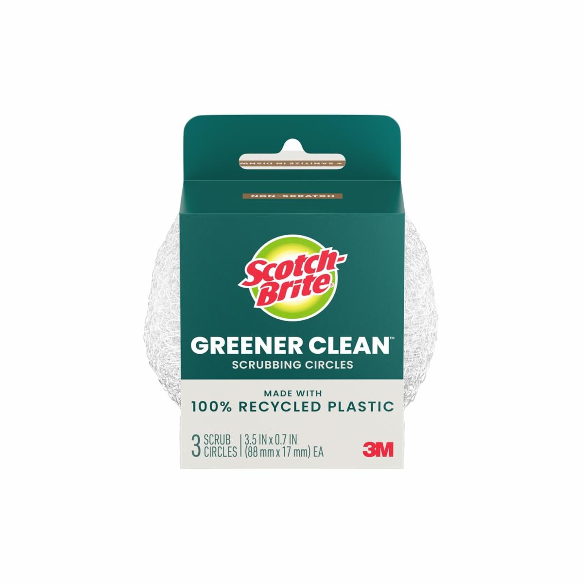 Scotch-Brite Greener Clean Recycled Scrubbing Circles 215-GC
