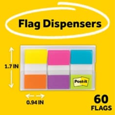 Post-it® Flags 680-EG-ALT, .94 in. x 1.7 in. (23,8 mm x 43,2 mm)