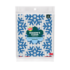 Scotch-Brite® Season's Clean Sponge Cloths, Snow Flake, 2 Pack, In Pack - Center Image