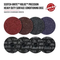 An Enhanced Basic plus card Image of Scotch-Brite Roloc Precision Heavy Duty Disc all grades