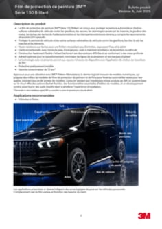 Film de protection de peinture 3M™ Série 150 Brillant