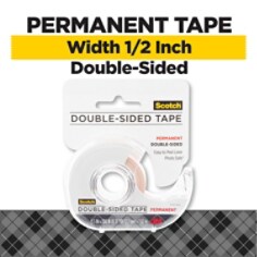 Scotch® Tape Double Sided 002-CFT, 1/2 in x 300 in