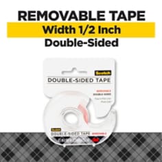 Scotch® Tape Double Sided Removable 2002-CFT, 1/2 in x 300 in