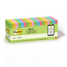 Post-it Notes Cabinet Pack, 3 in x 3 in, 18 Pads, 100 Sheets per Pad, Floral Fantasy Collection