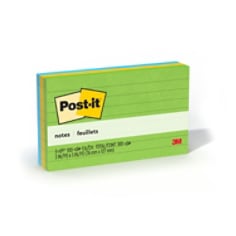 Post-it Notes, 3 in x 5 in, 5 Lined Sticky Notes Pads, 100 Sheets per Pad, Floral Fantasy Collection