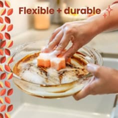 Scotch-Brite® Harvest Leafy Clean Scrub Sponge, B+ Design