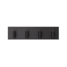 Command™ DCRO5MB op en straight image, Décor Hook Rail, Matte Black