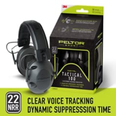 Peltor™ Sport Electronic Hearing Protection TAC 100, Main Image Packaging Left Side