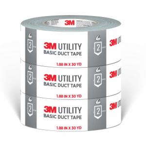 3M™ Utility Duct Tape 1030-3PK, 1.88in x 30yd, 3 Rolls/Pack, Total 90 Yards image 3M™ Utility Duct Tape 1030-3PK, 1.88in x 30yd, 3 Rolls/Pack, Total 90 Yardsimage