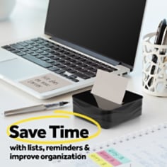 Post-it® Note Dispenser, Black Wave Design with 3 pads Post